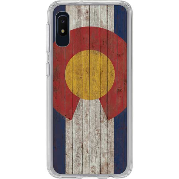 Colorado Flag Dark Wood Galaxy Cases
