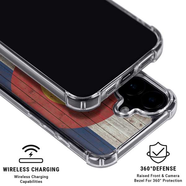 Colorado Flag Dark Wood iPhone 17 MagSafe Case