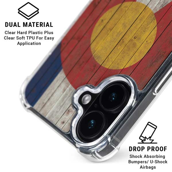 Colorado Flag Dark Wood iPhone 17 MagSafe Case