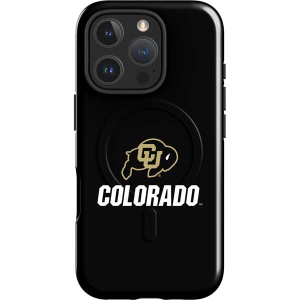 University of Colorado CU Logo on Black iPhone 16 Pro Magsafe Impact Case