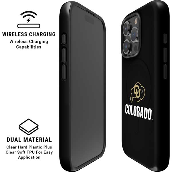 University of Colorado CU Logo on Black iPhone 16 Pro Magsafe Impact Case