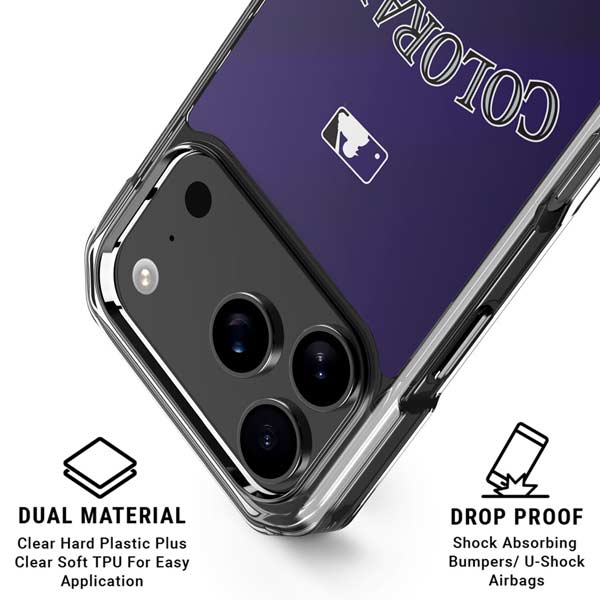 MLB Colorado Rockies Alternate/Away Jersey iPhone 17 Pro Clear Case