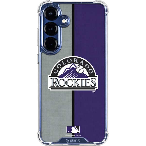 MLB Colorado Rockies Split Galaxy S25 FE Clear Case