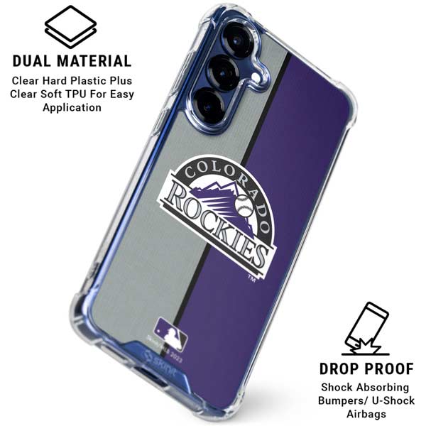 MLB Colorado Rockies Split Galaxy S25 FE Clear Case