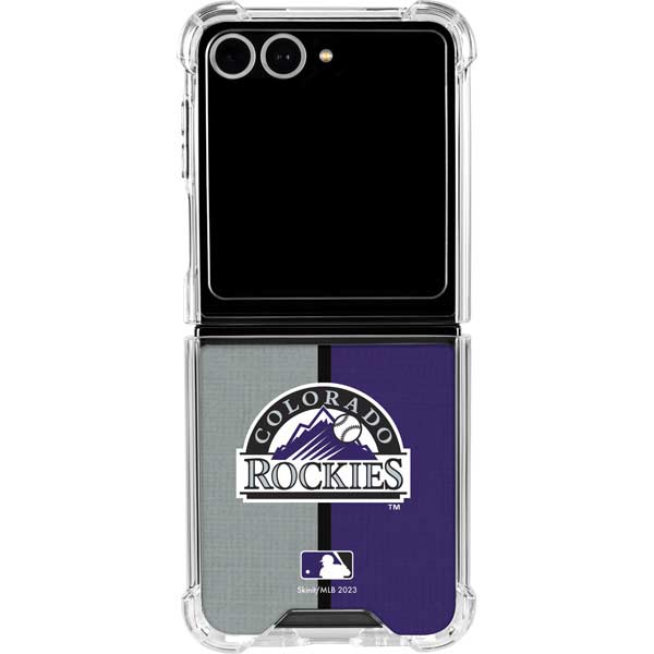 MLB Colorado Rockies Split Galaxy Z Flip7 Clear Case