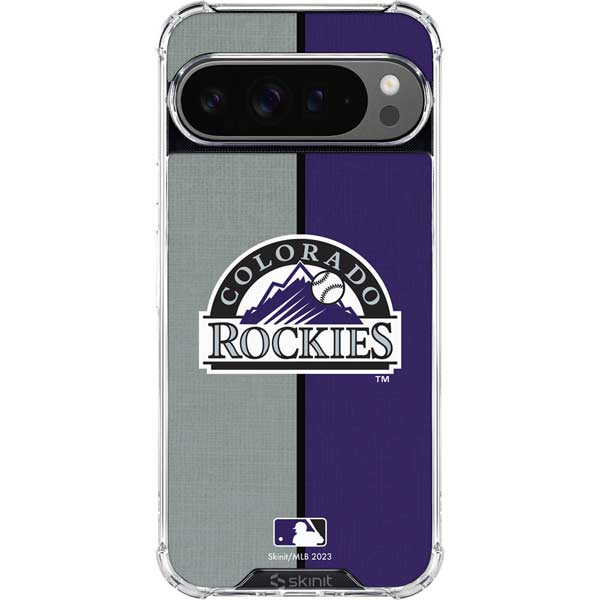 MLB Colorado Rockies Split Google Pixel 10 Pro XL Clear Case