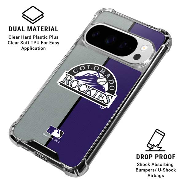 MLB Colorado Rockies Split Google Pixel 10 Pro XL Clear Case