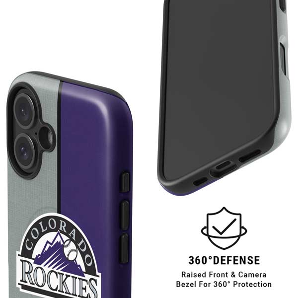 MLB Colorado Rockies Split iPhone 16 Magsafe Impact Case