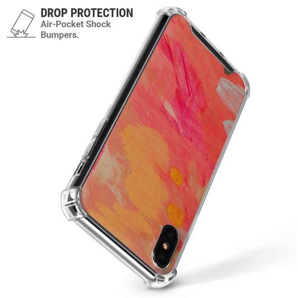 Colored Finger Paint iPhone X/XS Clear Case