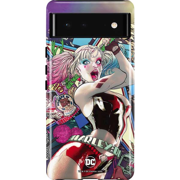 DC Comics Harley Quinn Action Pose Pixel Cases