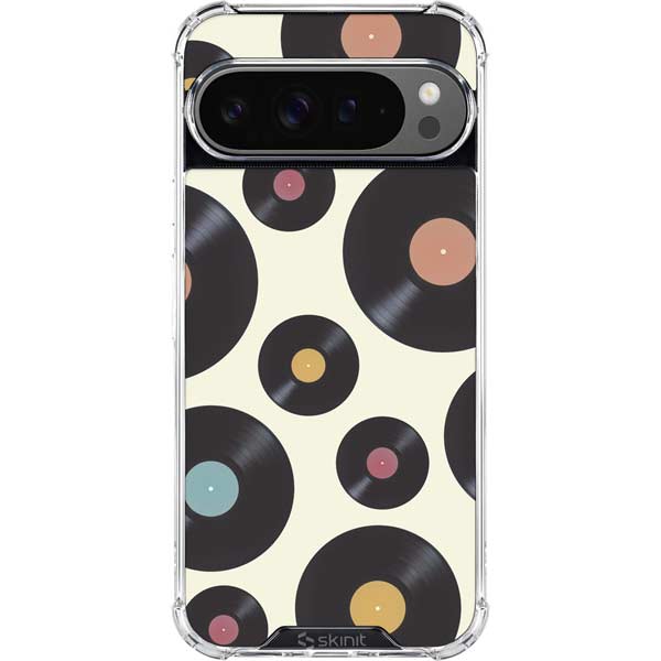 Colorful Records Google Pixel 10 Pro XL Clear Case