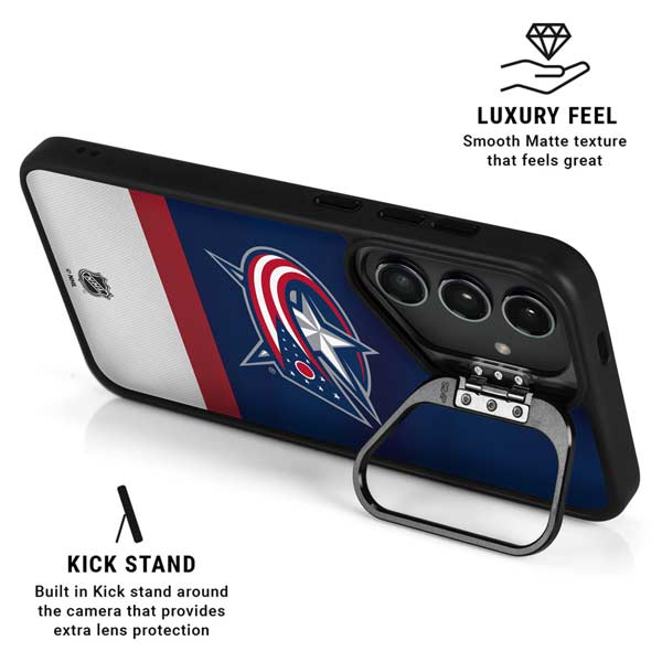 NHL Columbus Blue Jackets Alternate Jersey Galaxy S26 Ultra Kickstand Case