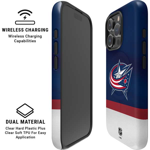 NHL Columbus Blue Jackets Alternate Jersey iPhone 16 Pro Max Magsafe Impact Case