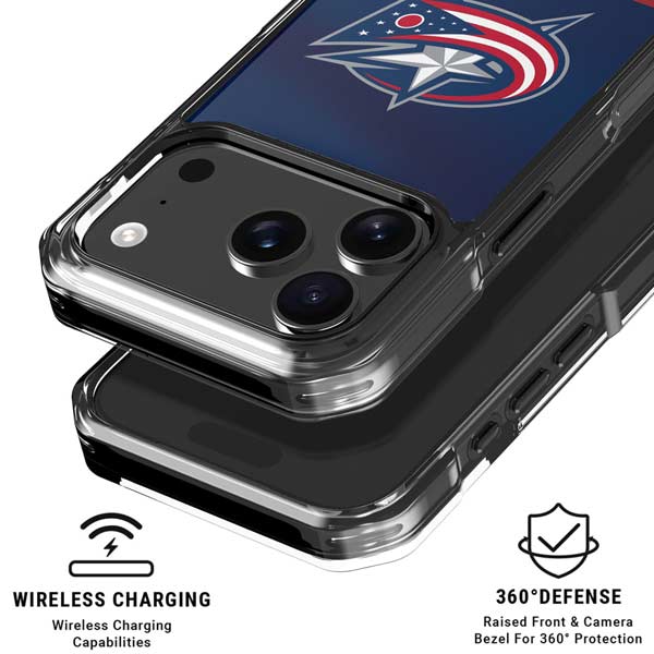NHL Columbus Blue Jackets Alternate Jersey iPhone 17 Pro Clear Case
