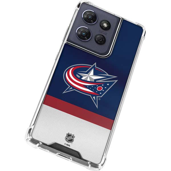 NHL Columbus Blue Jackets Alternate Jersey Moto G 5G (2025) Clear Case