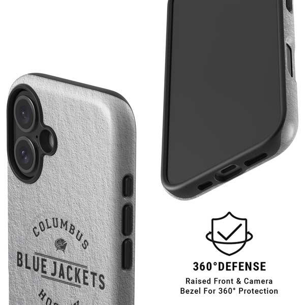 NHL Columbus Blue Jackets Black Text iPhone 16 Magsafe Impact Case