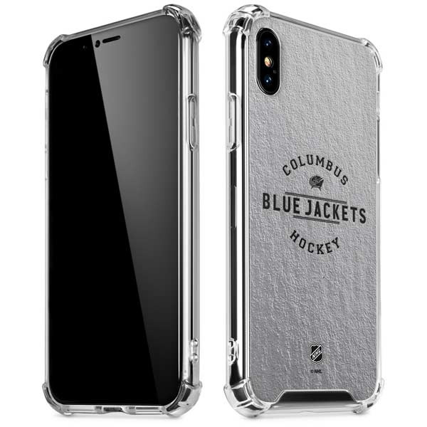 NHL Columbus Blue Jackets Black Text iPhone X/XS Clear Case