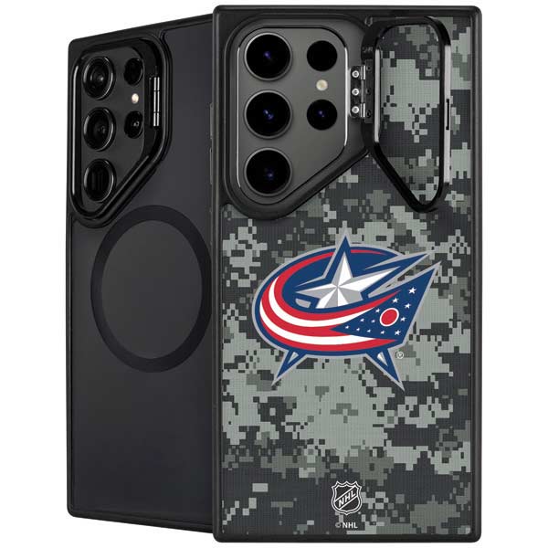 NHL Columbus Blue Jackets Camo Galaxy S26 Ultra Kickstand Case