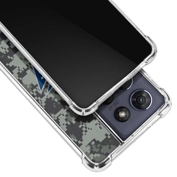 NHL Columbus Blue Jackets Camo Moto G Play 5G (2025) Clear Case