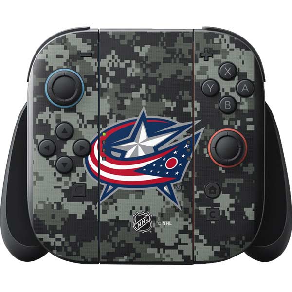 NHL Columbus Blue Jackets Camo Nintendo Switch 2 (2025) with Joy-Con Skin