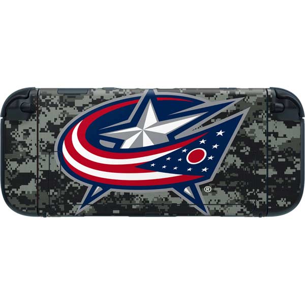 NHL Columbus Blue Jackets Camo Nintendo Switch 2 (2025) with Joy-Con Skin