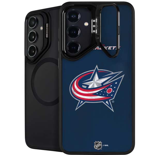 NHL Columbus Blue Jackets Distressed Galaxy S26 Plus Kickstand Case