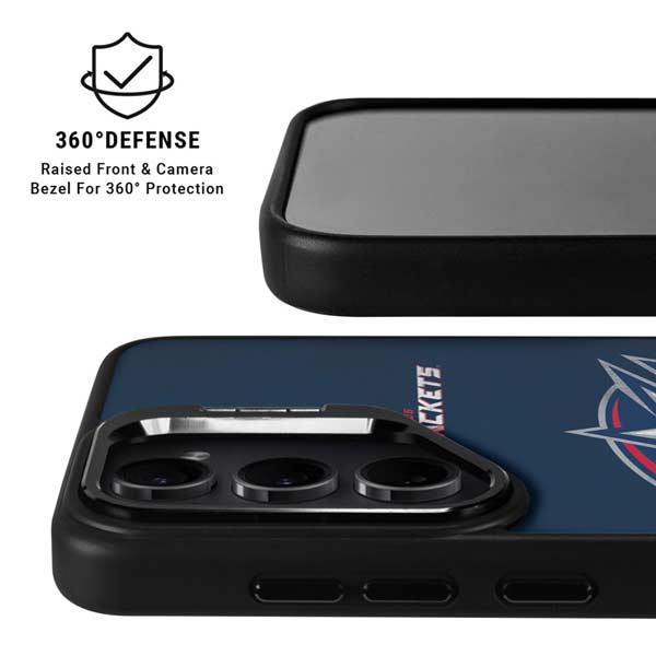NHL Columbus Blue Jackets Distressed Galaxy S26 Plus Kickstand Case