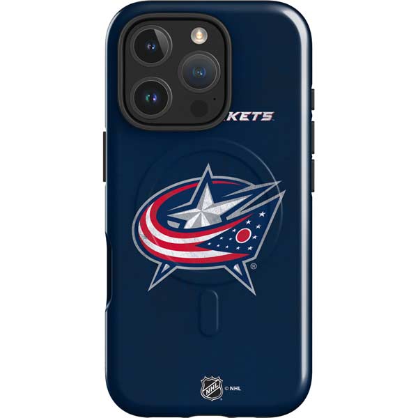 NHL Columbus Blue Jackets Distressed iPhone 16 Pro Max Magsafe Impact Case