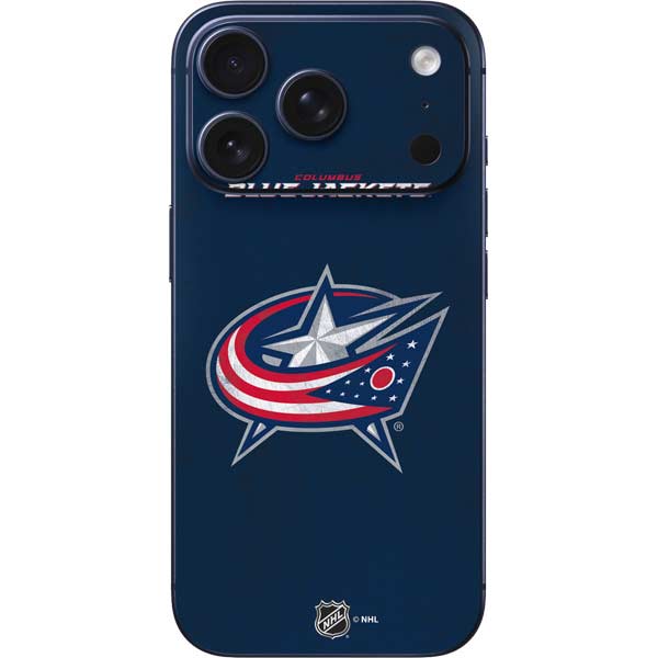 NHL Columbus Blue Jackets Distressed iPhone 17 Pro Max Skin