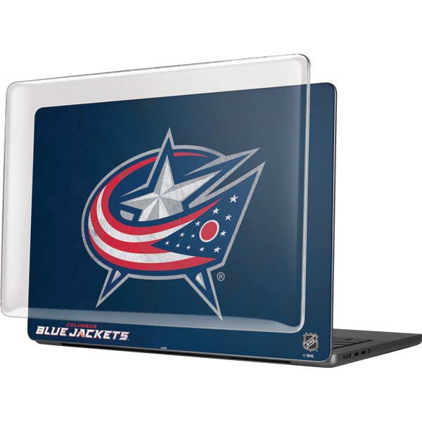 NHL Columbus Blue Jackets Distressed MacBook Pro 14in (2021-24) Case plus Skin