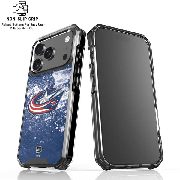 NHL Columbus Blue Jackets Frozen iPhone 17 Pro Clear Case