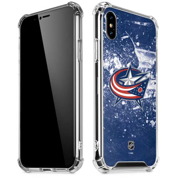 NHL Columbus Blue Jackets Frozen iPhone X/XS Clear Case