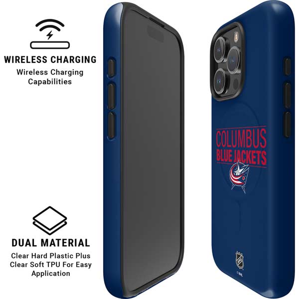 NHL Columbus Blue Jackets Lineup iPhone 16 Pro Max Magsafe Impact Case