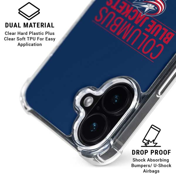NHL Columbus Blue Jackets Lineup iPhone 17 Clear Case