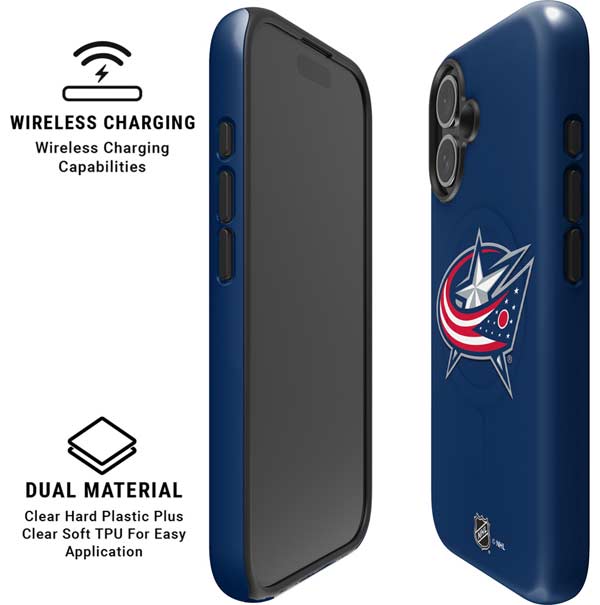 NHL Columbus Blue Jackets Logo iPhone 16 Magsafe Impact Case