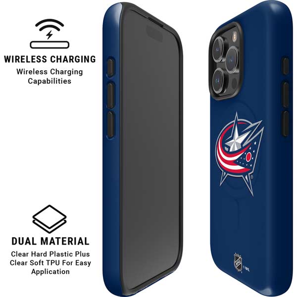 NHL Columbus Blue Jackets Logo iPhone 16 Pro Magsafe Impact Case