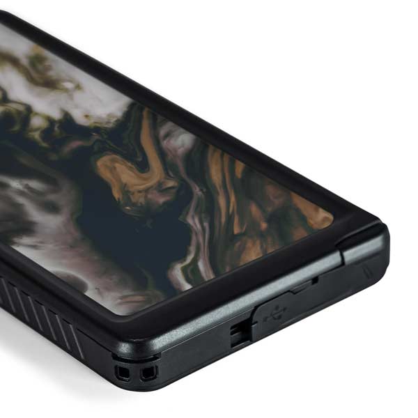 Copper and Black Marble Ink Galaxy S24 Ultra Case | Waterproof Phone ...