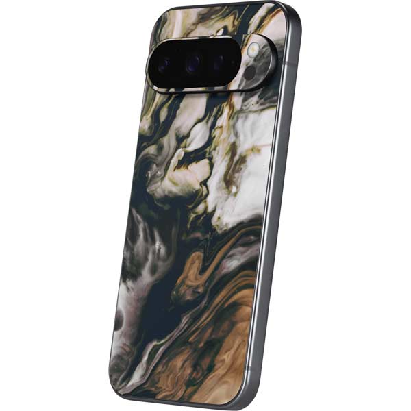 Copper and Black Marble Ink Google Pixel 10 Pro XL Skin
