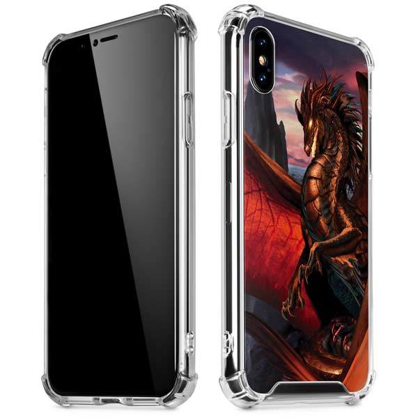 Coppervein Dragon by Ruth Thompson iPhone X/XS Clear Case