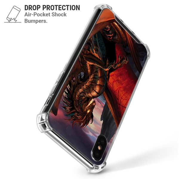 Coppervein Dragon by Ruth Thompson iPhone X/XS Clear Case