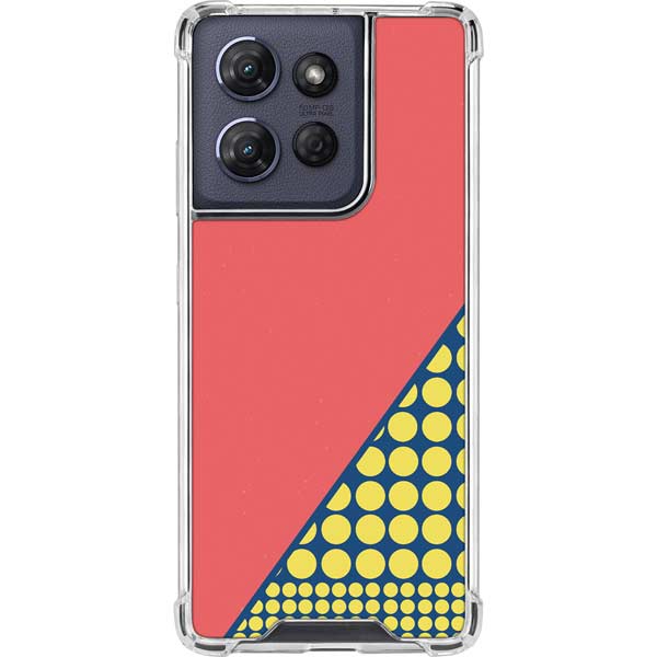 Coral Diagonal Split Moto G 5G (2025) Clear Case