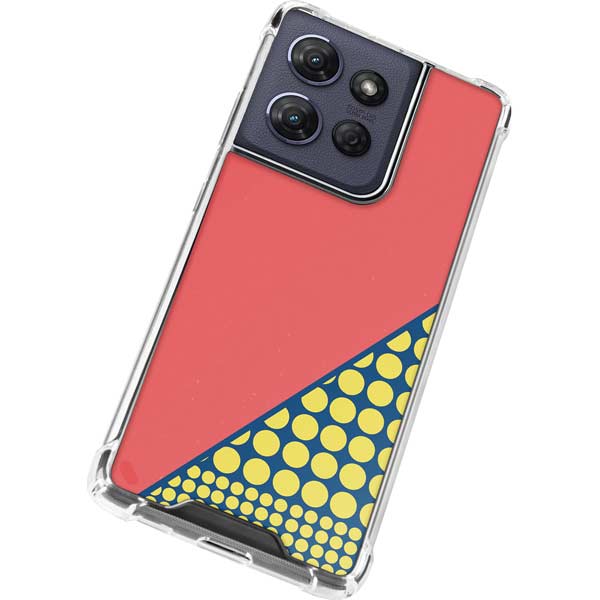 Coral Diagonal Split Moto G 5G (2025) Clear Case