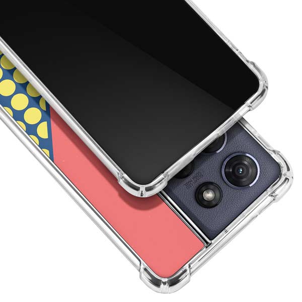 Coral Diagonal Split Moto G 5G (2025) Clear Case