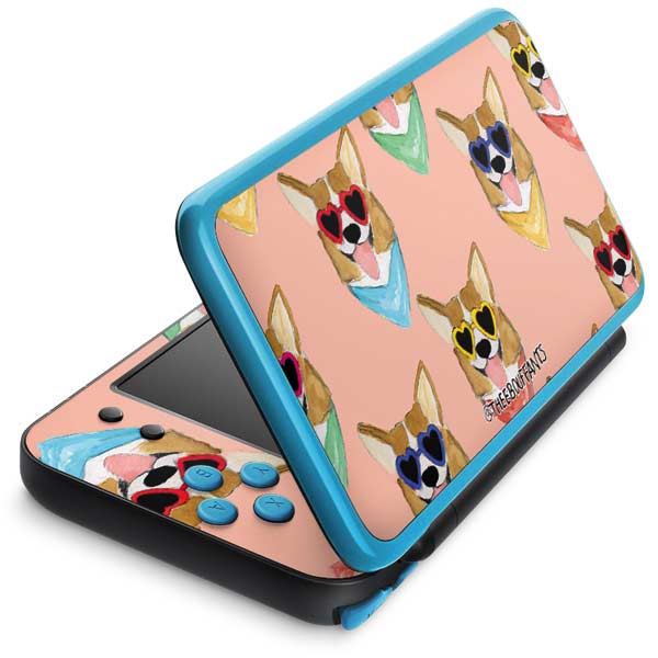 Bouffants and Broken Hearts Corgi Love Nintendo Skins
