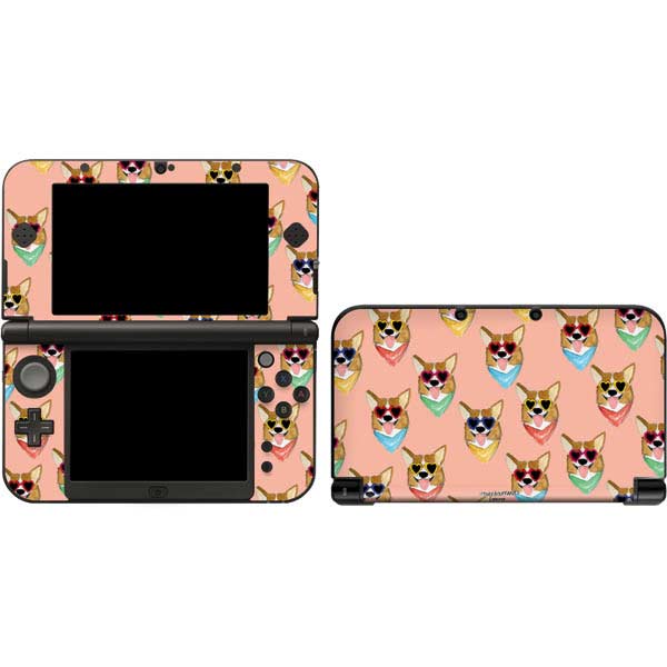 Bouffants and Broken Hearts Corgi Love Nintendo Skins