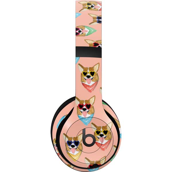 Bouffants and Broken Hearts Corgi Love Beats Studio Pro Wireless Headphones Skin