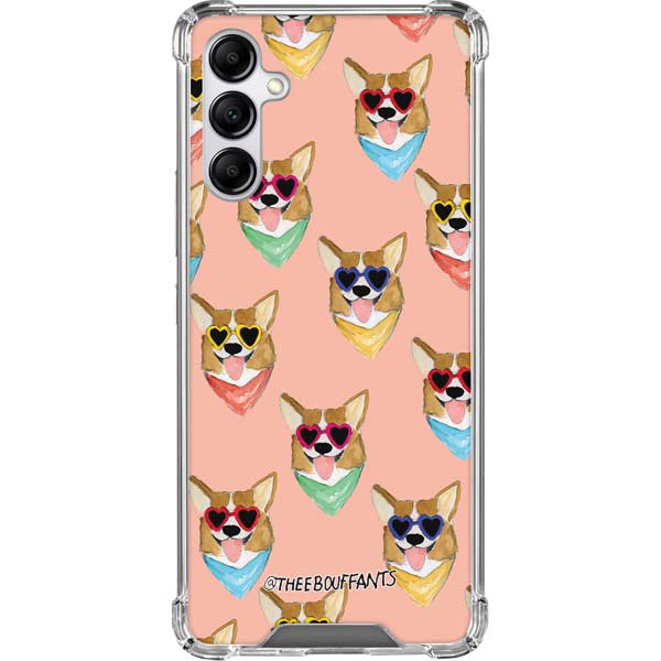 Galaxy Gabb 4 Bouffants and Broken Hearts Corgi Love Clear Case
