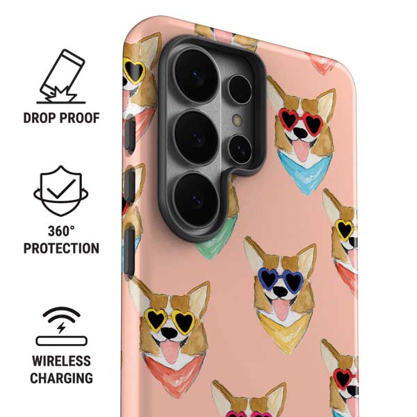 Bouffants and Broken Hearts Corgi Love Galaxy S26 Ultra Impact Case