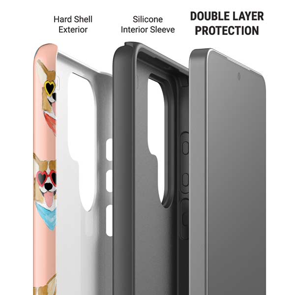 Bouffants and Broken Hearts Corgi Love Galaxy S26 Ultra Impact Case