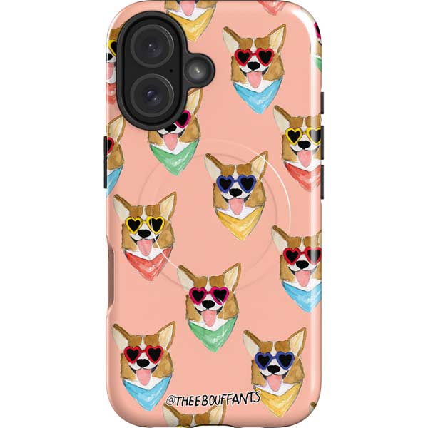 Bouffants and Broken Hearts Corgi Love iPhone 16 Magsafe Impact Case